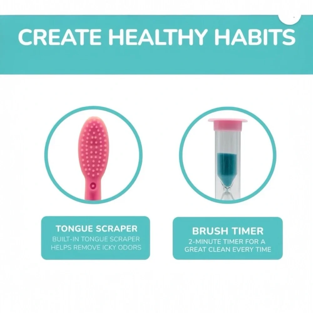 Squishmallows Sonic Powered Toothbrush Set for Kids - Picture 3 of 5